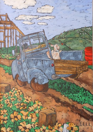 "The Black Sheep" $700.00 (includes custom frame) 26 X 35